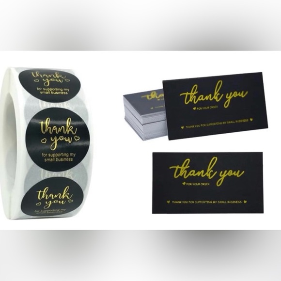 Other - 25 Thank you cards and 100 stickers bundle
